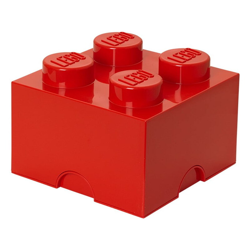 Bonami Červený úložný box čtverec LEGO