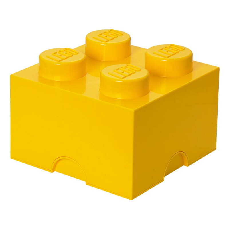 Bonami Žlutý úložný box čtverec LEGO