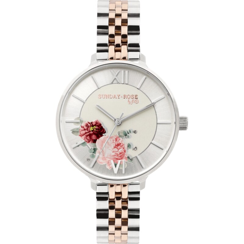 SUNDAY ROSE Designové dámské hodinky Spirit BICOLOR SUN-S12