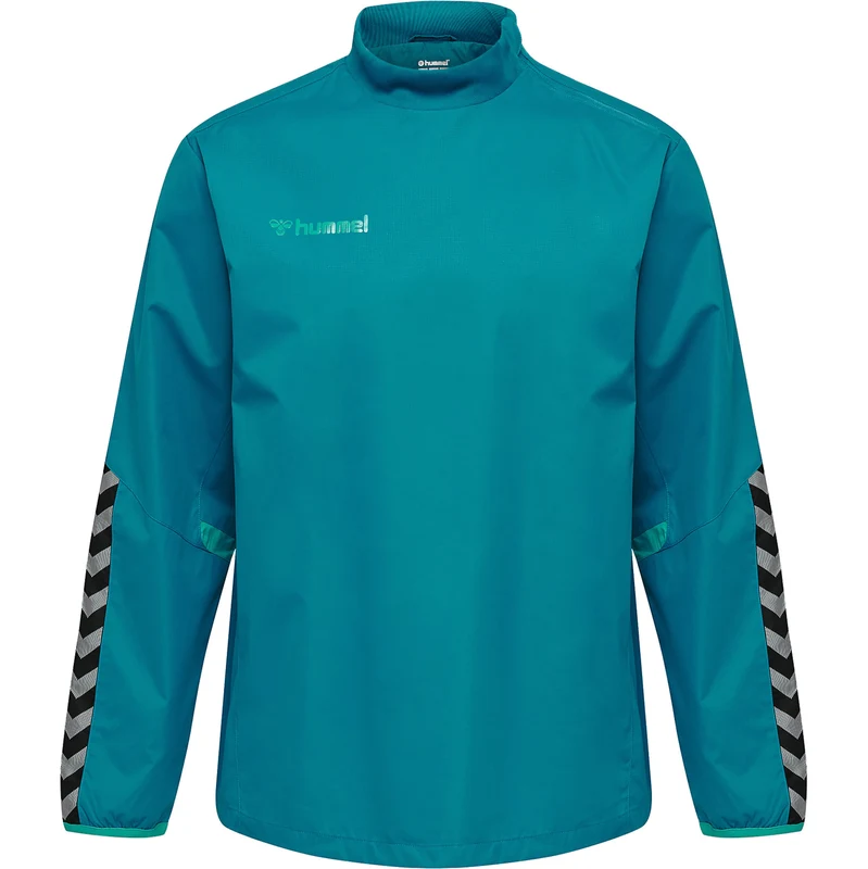 Hummel Sportovní bunda tyrkysová / šedá / černá