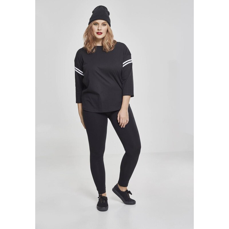 UC Ladies Dámské pruhované tričko L/S s rukávem blk/wht