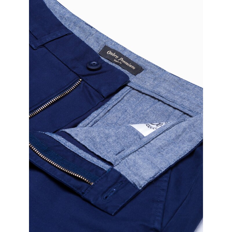 Ombre Clothing Pánské chino šortky - tmavě modré V2 W243