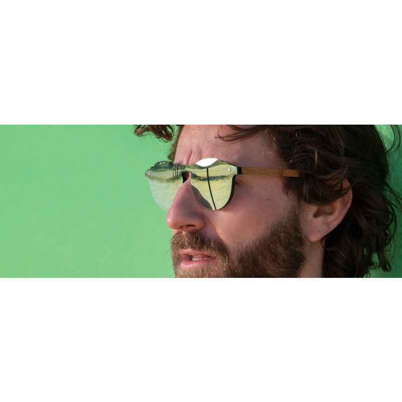 Weargepetto Dřevěné sluneční brýle ABBA / HOLOGRAM
