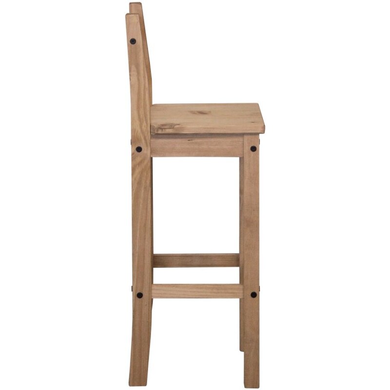 Barová židle MELVIL— masiv borovice