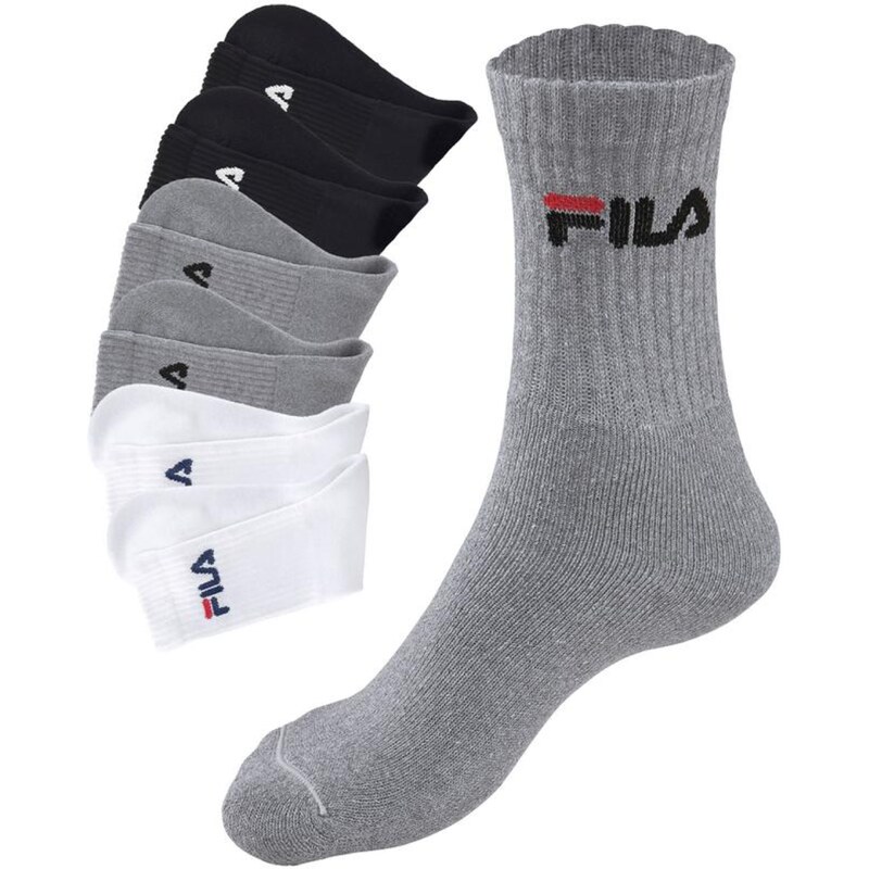 FILA Ponožky šedý melír / černá / bílá 102479756