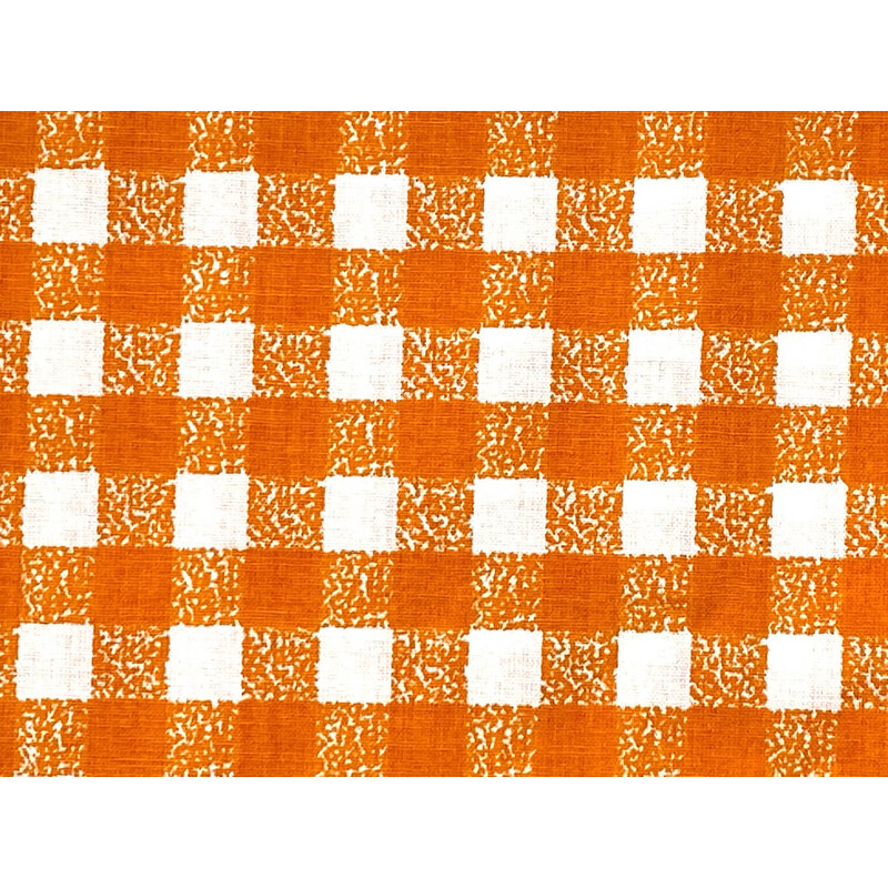 Mirtex Plátno HABINA 125 (92321-13 Kostky oranžové 1cm)-142cm / METRÁŽ NA MÍRU