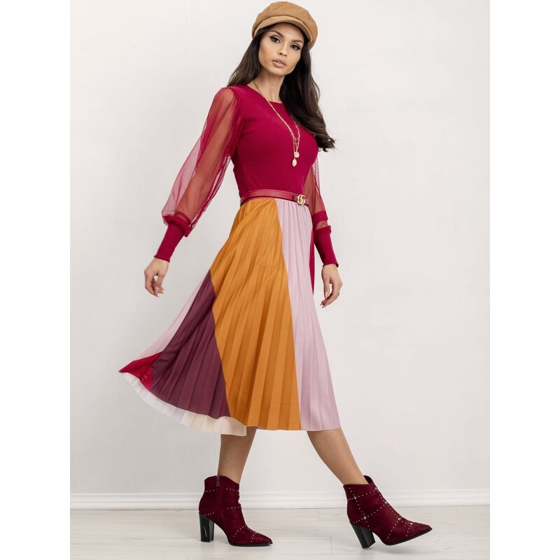 RUE PARIS Blouse-RV-BZ-5192.16-burgundy 107001435