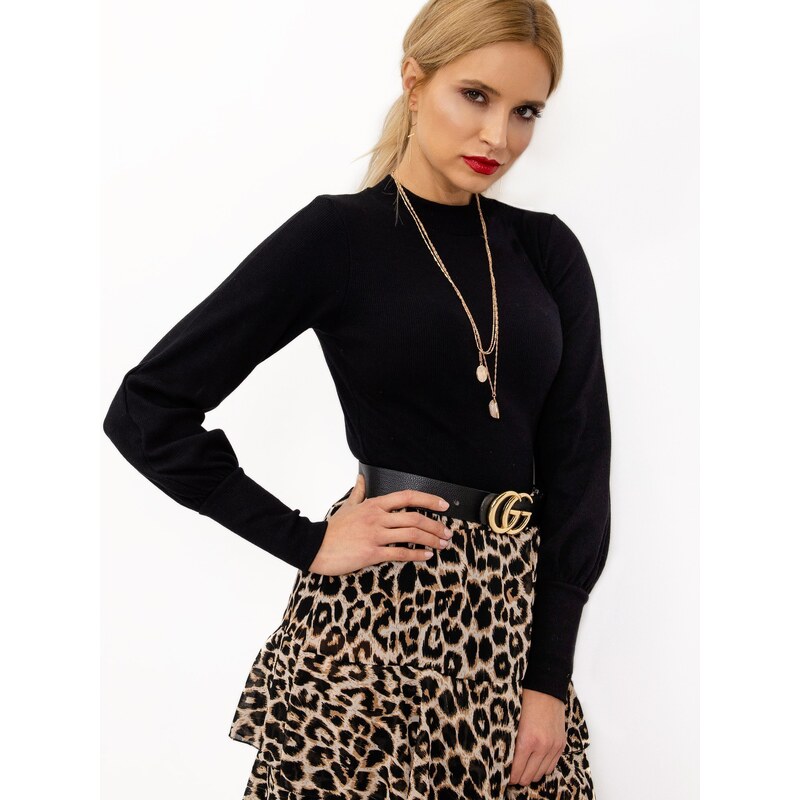 RUE PARIS Blouse-RV-BZ-5223.15-black
