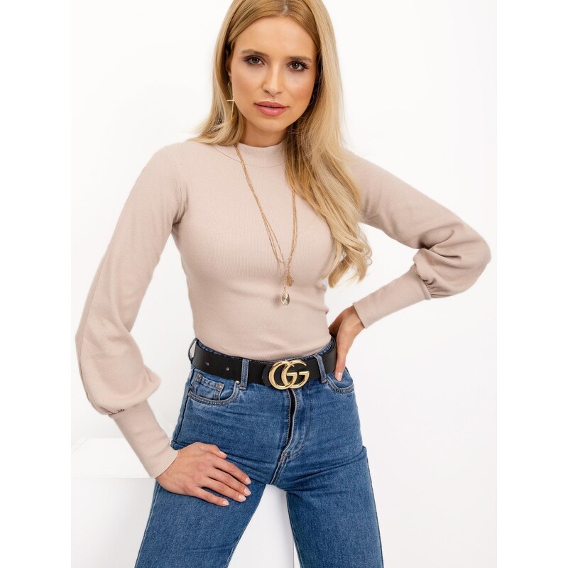 RUE PARIS Blouse-RV-BZ-5223.15-beige