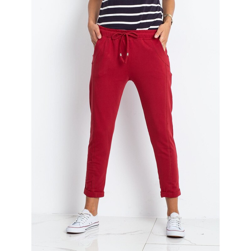 BASIC Feel Good Sweatpants-RV-DR-3589.06X-burgundy