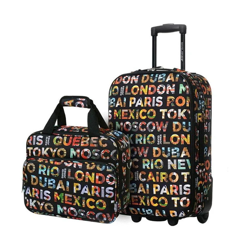 David Jones 4008 sada cestovní kufr malý + cestovní taška - GLAMI.cz