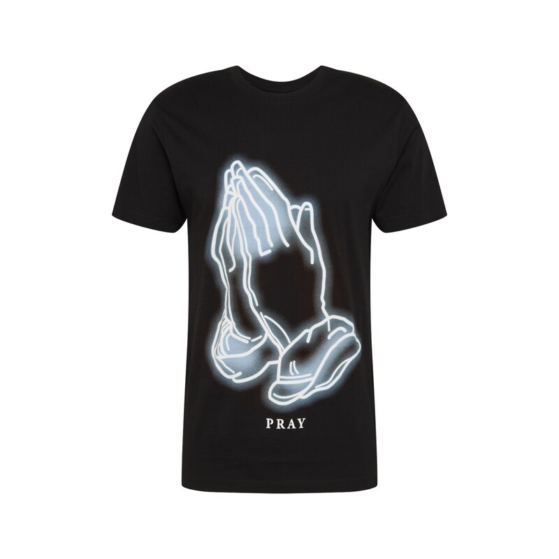 Mister Tee Tričko Pray Glow černá / bílá