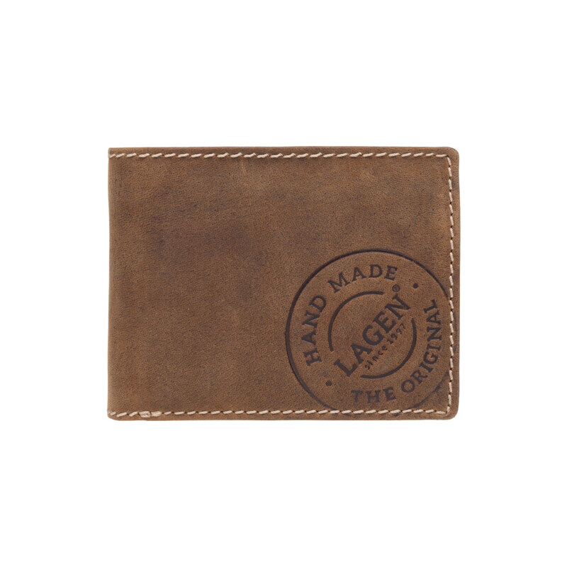Lagen Pánská hnědá kožená peněženka Brown 5081/C