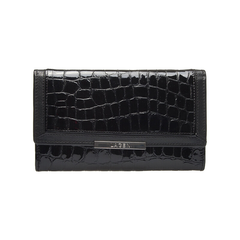 Lagen Dámská černá kožená peněženka Black 614811