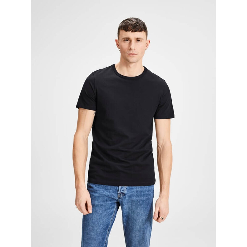 Jack&Jones 2 PACK - pánské triko JACBASIC Regular Fit 12133913 Black M