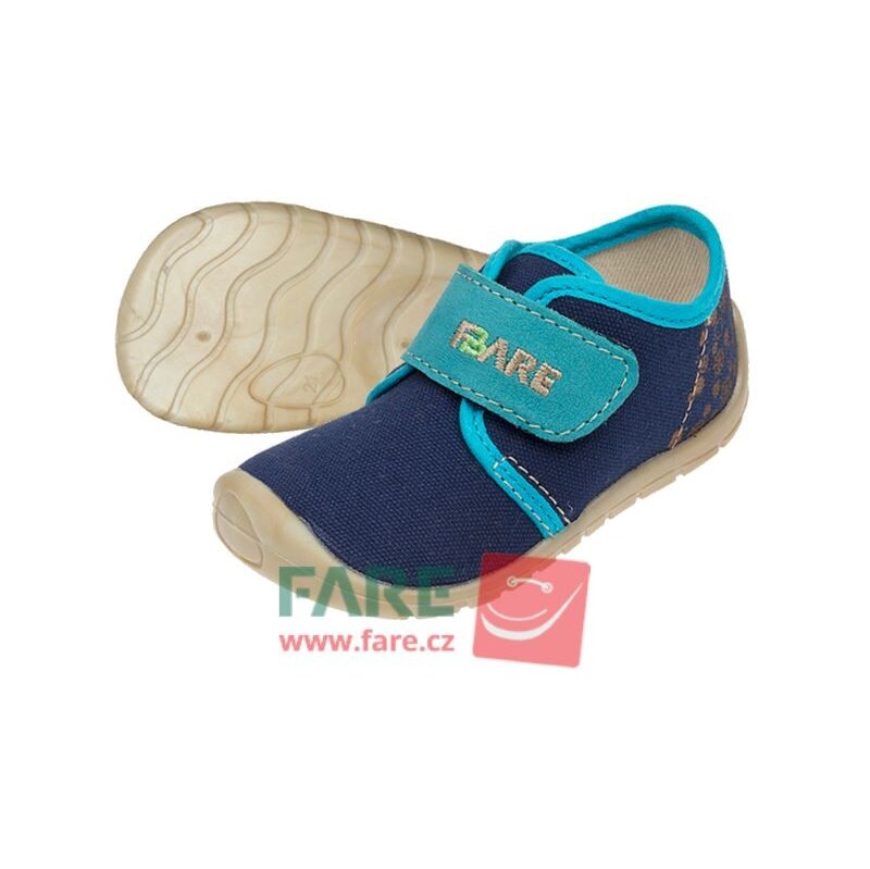 Dětské plátěné barefoot boty Fare 5011401 51514359