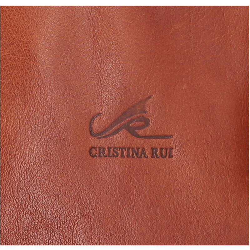 CRISTINA RUI Luxusní pánská kožená taška Ravenna Hnědá