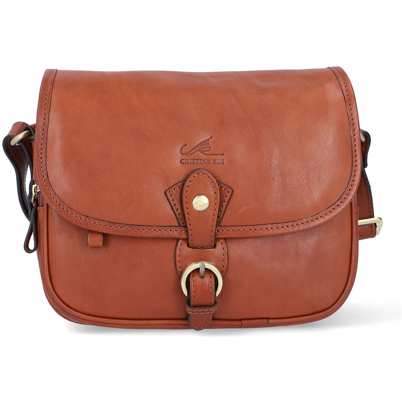 TORNABUONI Italská kožená crossbody kabelka Monza Hnědá 50328355