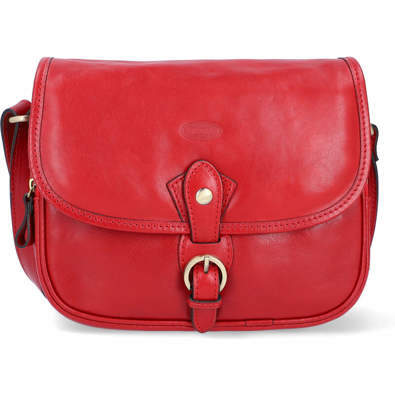 TORNABUONI Luxusní Italská kožená crossbody kabelka Messina Červená 51575711