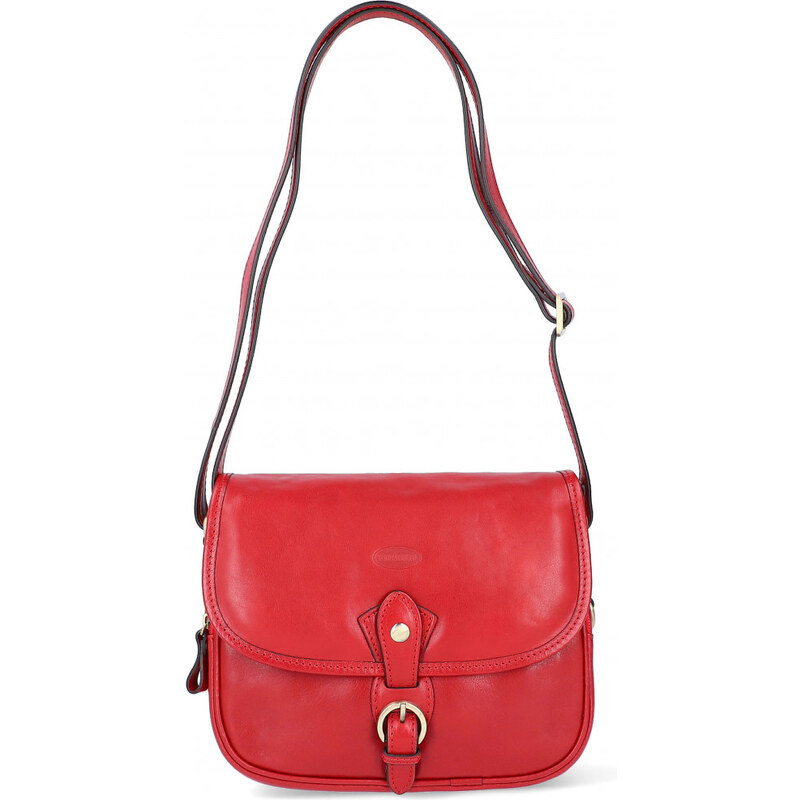 TORNABUONI Italská kožená crossbody kabelka Monza Červená 51575709