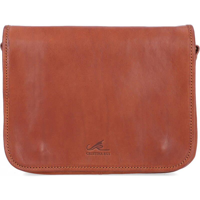 CRISTINA RUI Italská kožená crossbody kabelka Serena Hnědá 51560824