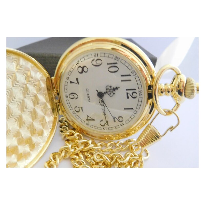 Klenoty Budín Luxusní zlacené kapesní hodinky retro BADUS 119608 s 51621192