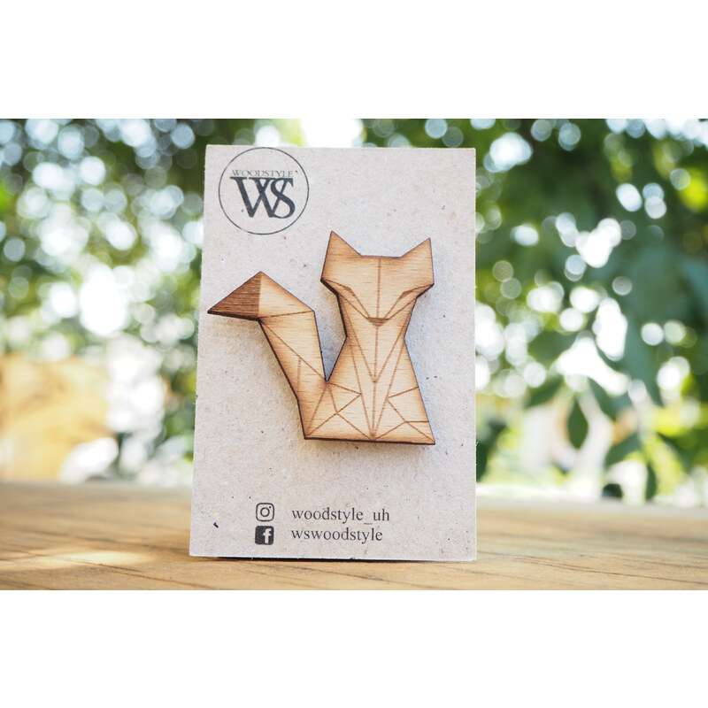 Wood Style Brož Fox 51578546