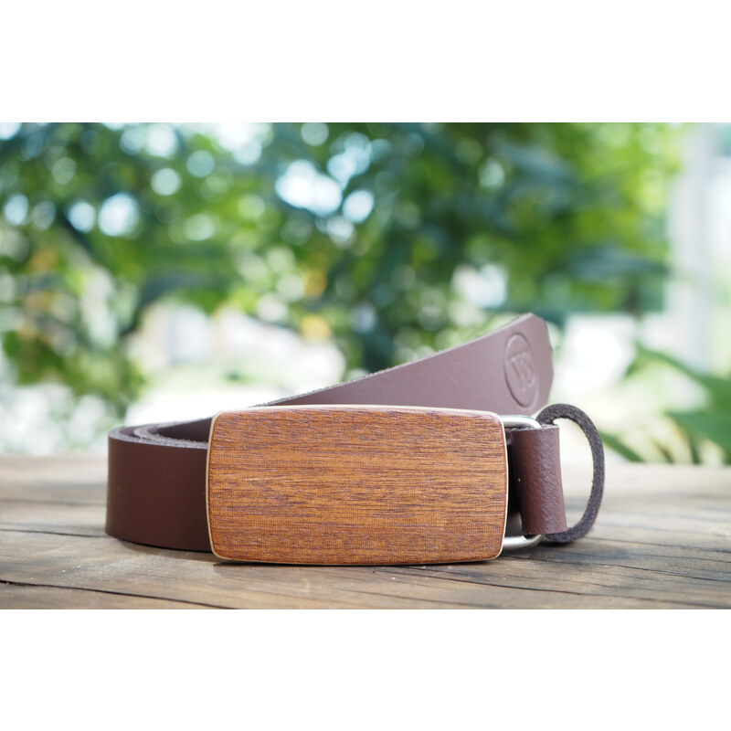 Wood Style Opasek Slim Třešeň