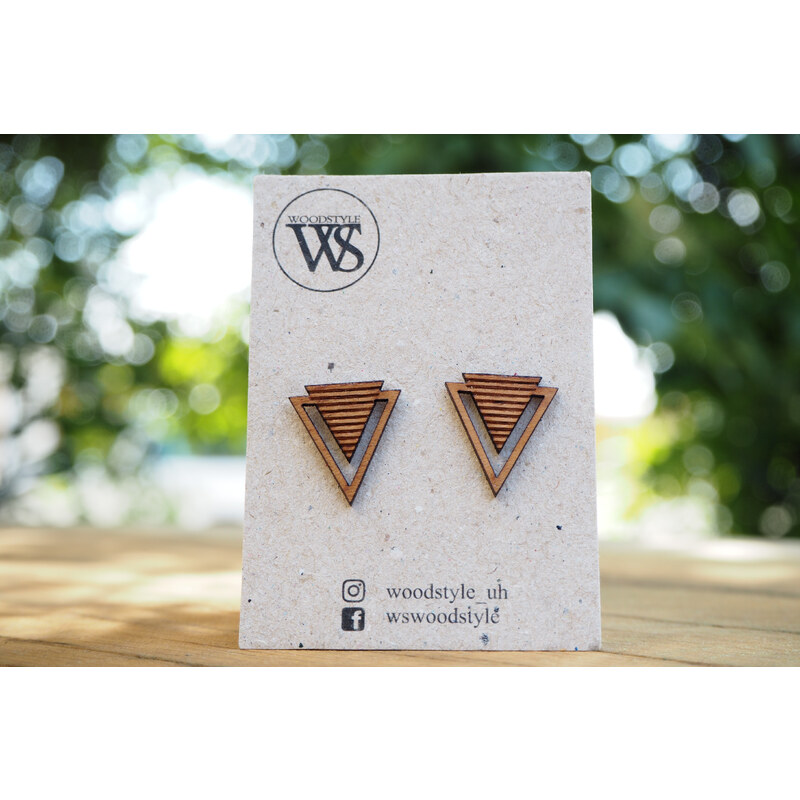 Wood Style Gravírované Double triangle