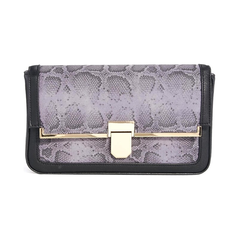 ASOS Clutch Bag With Front Lock And Bar