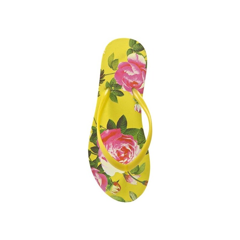 Guess Žabky Capri Rose Print Flip-Flops E62Z54 RUB59 Žlutá