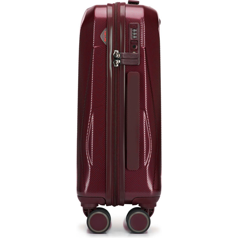 Kabinový cestovní kufr Wittchen, vínová, polykarbonát