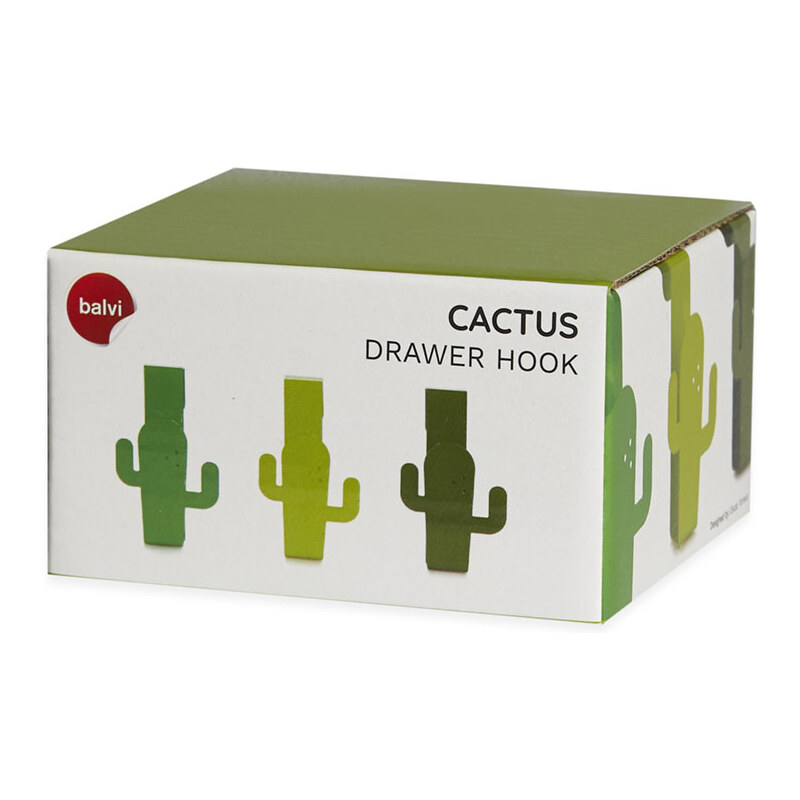 BALVI Věšáčky na utěrky Cactus 27319, zelené, 3ks