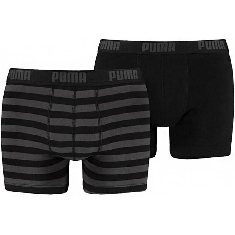 Pánské boxerky Stripe 1515 2Pack 591015001 200 Black/grey - Puma