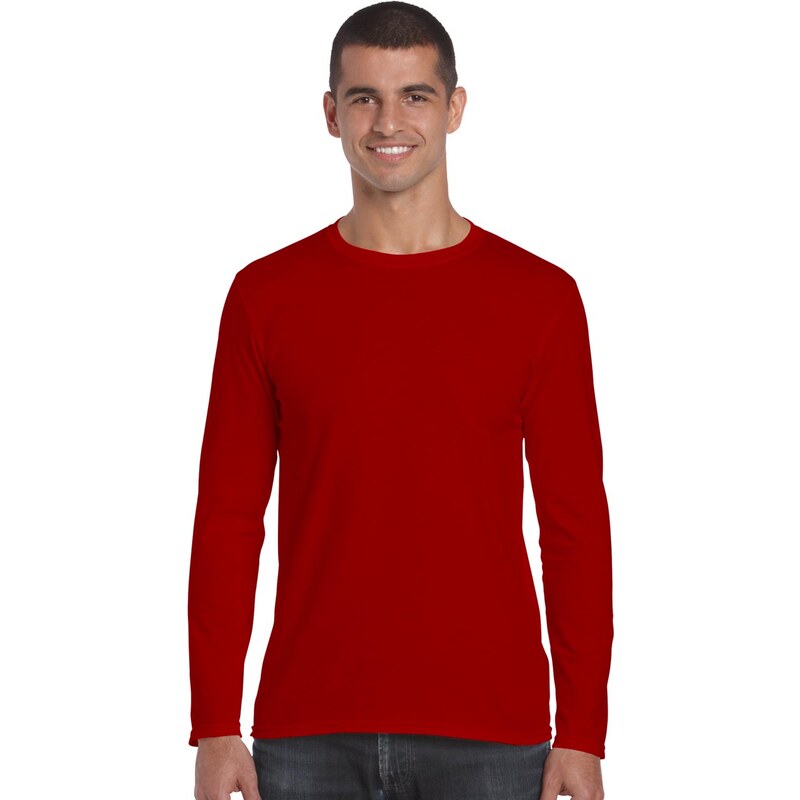 Gildan Unisex bavlněné tričko s dlouhými rukávy Softstyle –