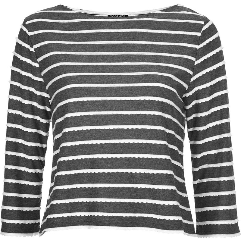 Topshop Scallop Striped Tee
