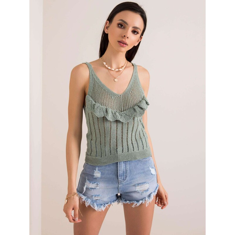 RUE PARIS Top-179-TP-3344.89P-Pistachio
