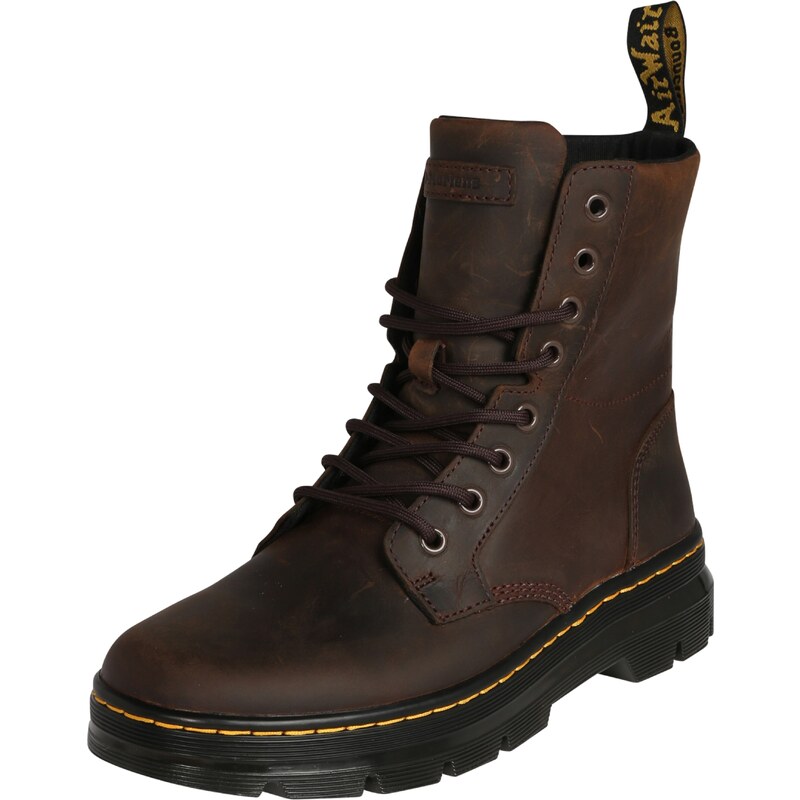 Dr. Martens Šněrovací boty Combs tmavě hnědá / žlutá