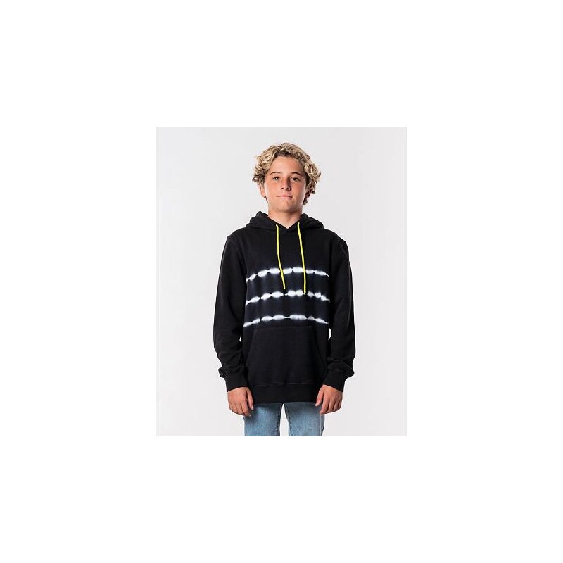 Mikina Rip Curl GRATEFUL DYE HOOD-BOYS Washed Black