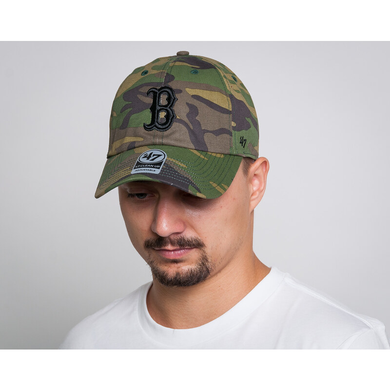 Kšiltovka 47 Brand Boston Red Sox Clean Up Unwashed Camo Strapback