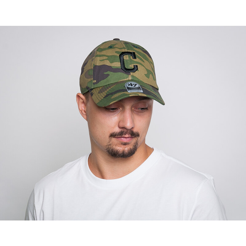 Kšiltovka 47 Brand Cleveland Indians Clean Up Unwashed Camo Strapback