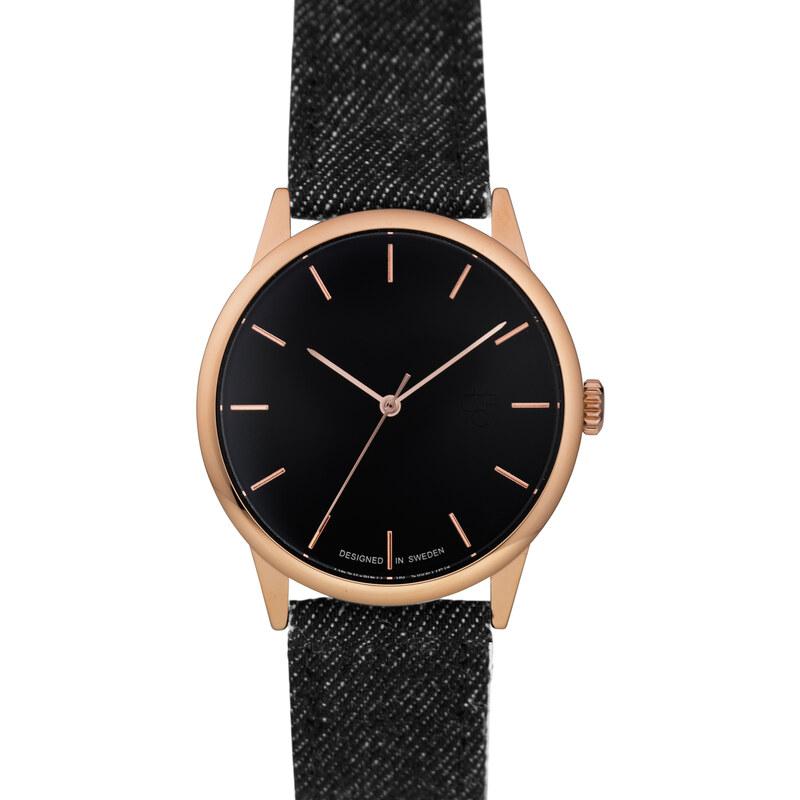 Hodinky CHPO Make Equal Rose Gold/Black Denim EE14234 51448676