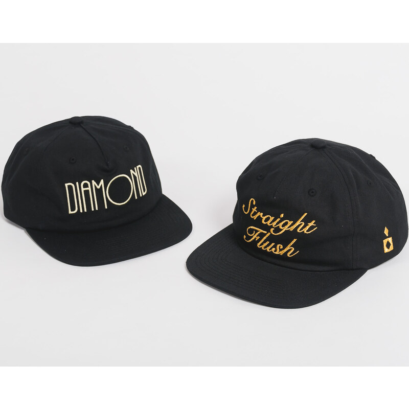 Kšiltovka Diamond Supply Co. Straight Flush Sp18 Unst Black Strapback