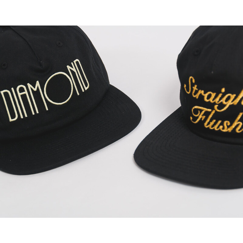 Kšiltovka Diamond Supply Co. Straight Flush Sp18 Unst Black Strapback