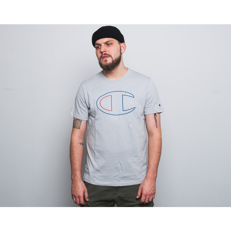 Triko Champion Crewneck T-Shirt Big Logo Grey 210990 EJ002 FILJ