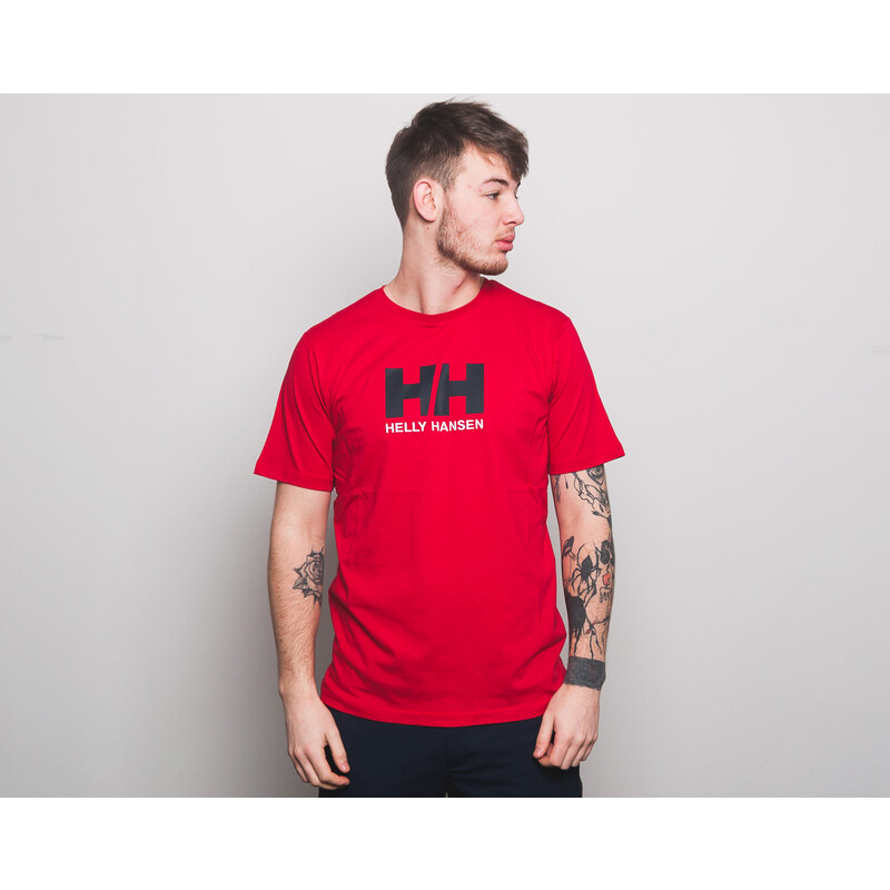 Triko Helly Hansen Logo T-Shirt Red 33979_162