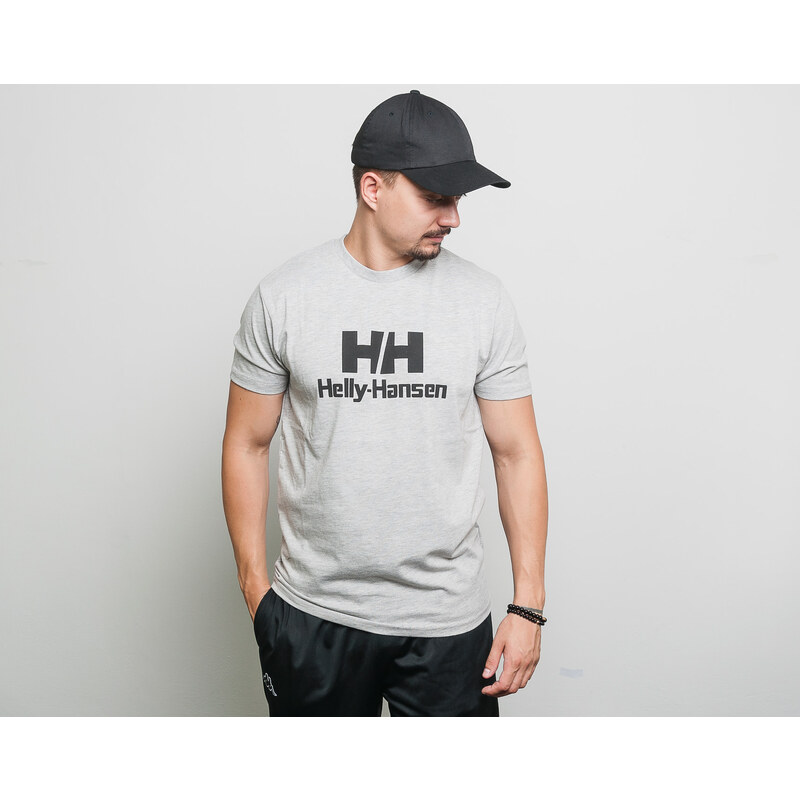 Triko Helly Hansen Logo T-Shirt Grey Melange 53165 950