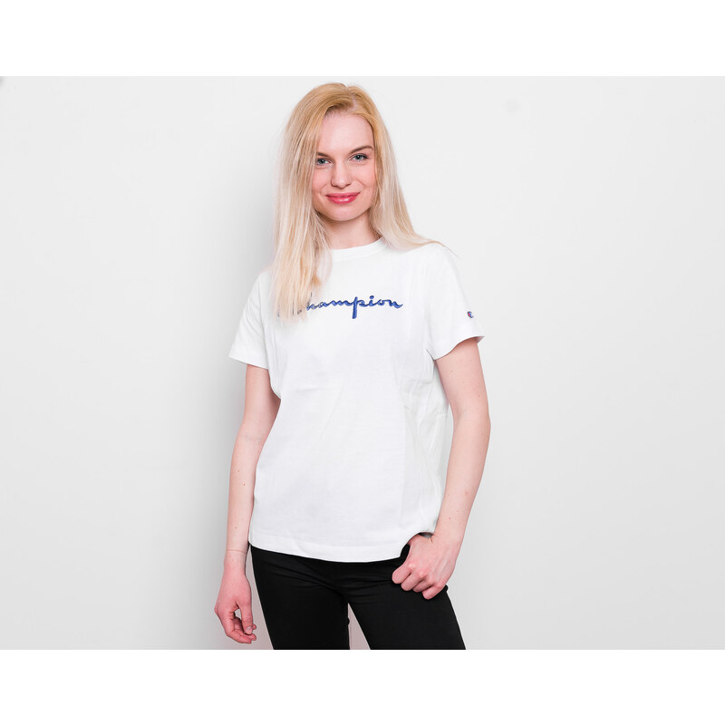 Dámské Triko Champion Crewneck T-Shirt White 110992 WW001 51851368