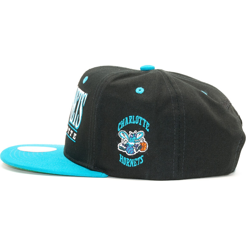 Kšiltovka Mitchell & Ness Horizon Charlotte Hornets Black/Turquoise Snapback