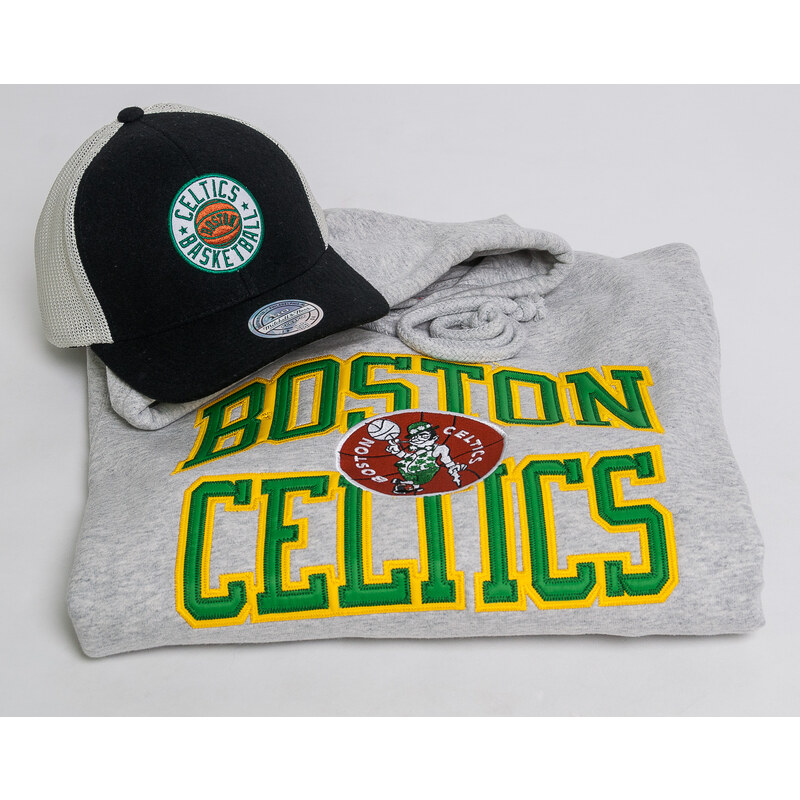 Kšiltovka Mitchell & Ness Patch 110 SB Boston Celtics Black/White Snapback